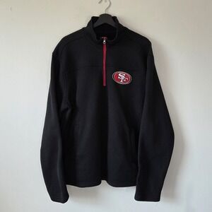 NFL San Francisco 49ers Men's 1/4 Zip Fleece Jacket - G-III Apparel - Size XL